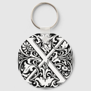 Buchstabe X Mittelalterliche Monogramm-Kunst Art N Schlüsselanhänger