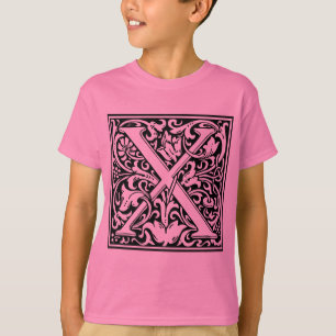 Buchstabe X Mittelalterliche Monogramm-Kunst Art N T-Shirt