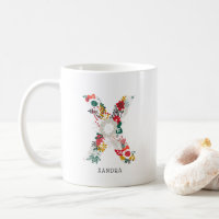 Buchstabe X | Monogramm-I-Tasse für den Blasenbrie