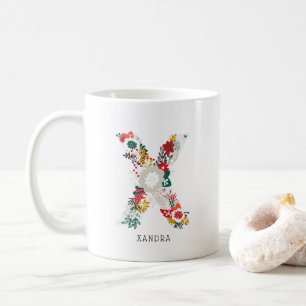 Buchstabe X   Monogramm-I-Tasse für den Blasenbrie Tasse