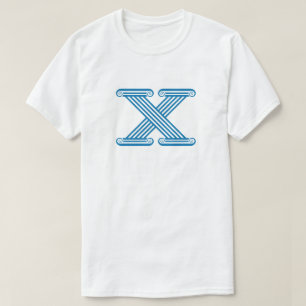 Buchstabe X Monogramm T-Shirt