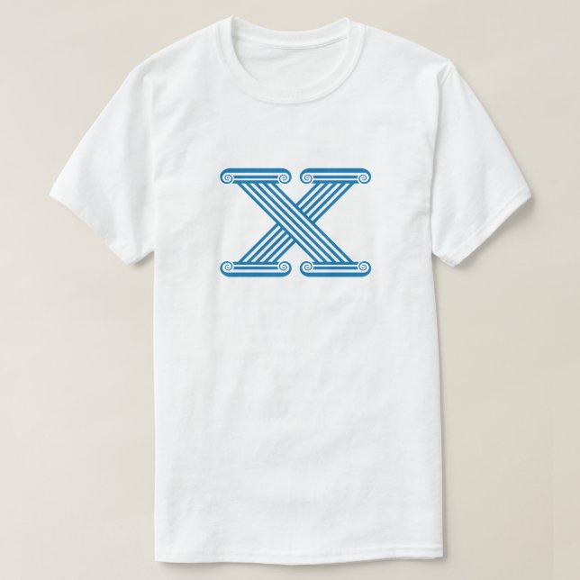 Buchstabe X Monogramm T-Shirt (Design vorne)