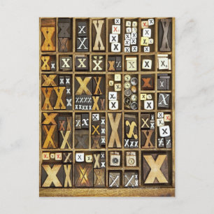 Buchstabe X Postkarte