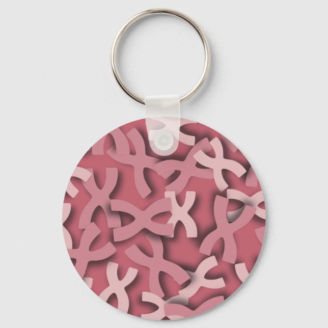 Buchstabe X rosa Schlüsselanhänger (Vorderseite)
