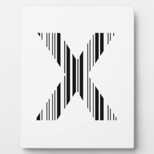 BUCHSTABE X STRICHCODE Erster Anfangsbuchstabe-Str Fotoplatte