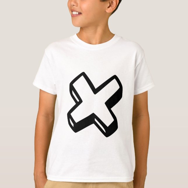 Buchstabe X T-Shirt (Vorderseite)
