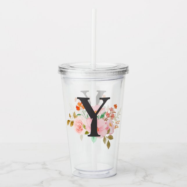 Buchstabe Y Acryltrinkbecher (Vorderseite)