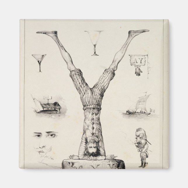 Buchstabe Y aus einem Buchstaben Magnet (Vorne)