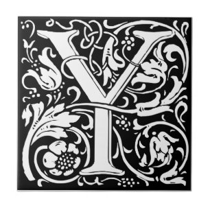 Buchstabe Y Mittelalterliche Monogramm-Kunst Art N Fliese