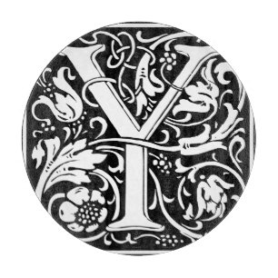 Buchstabe Y Mittelalterliche Monogramm-Kunst Art N Schneidebrett