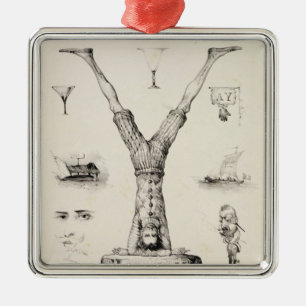 Buchstabe Y von einer Alphabetzündkapsel Ornament Aus Metall