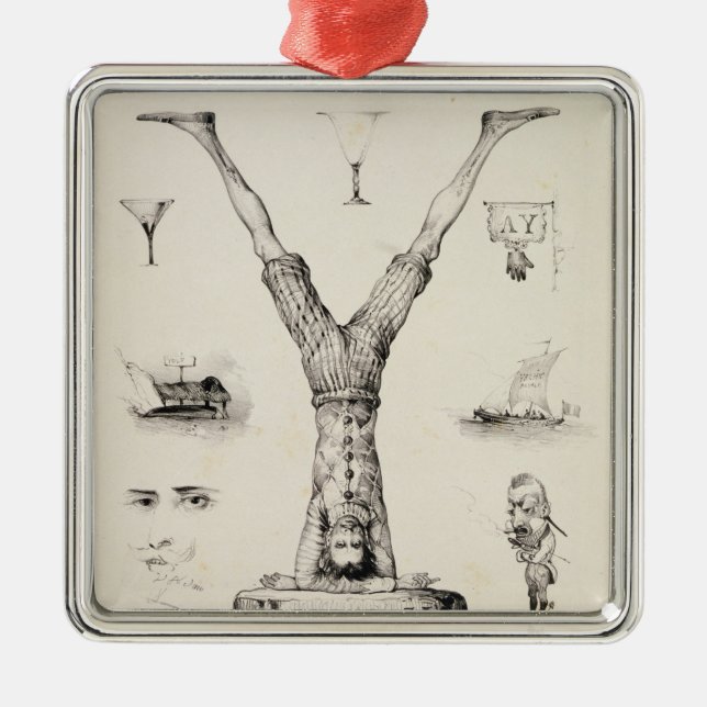 Buchstabe Y von einer Alphabetzündkapsel Ornament Aus Metall (Vorne)