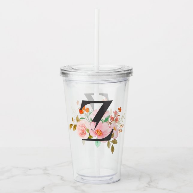 Buchstabe Z Acryltrinkbecher (Vorderseite)