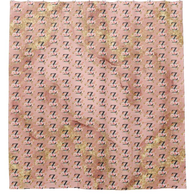 Buchstabe Z Duschvorhang (Vorderseite)