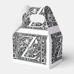 Buchstabe Z Mittelalterliche Monogramm-Kunst Nouve Geschenkschachtel