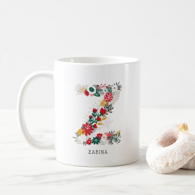 Buchstabe Z | Monogramm-I-Tasse für den Blasenbrie Tasse (Mit Donut)