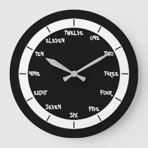 Buchstabe-Zahlen Große Wanduhr