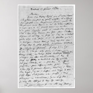 Buchstabe zu Richard Wagner am 17. Februar 1860 Poster