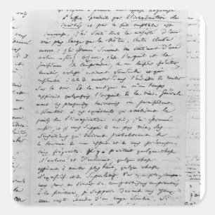 Buchstabe zu Richard Wagner am 17. Februar 1860 Quadratischer Aufkleber