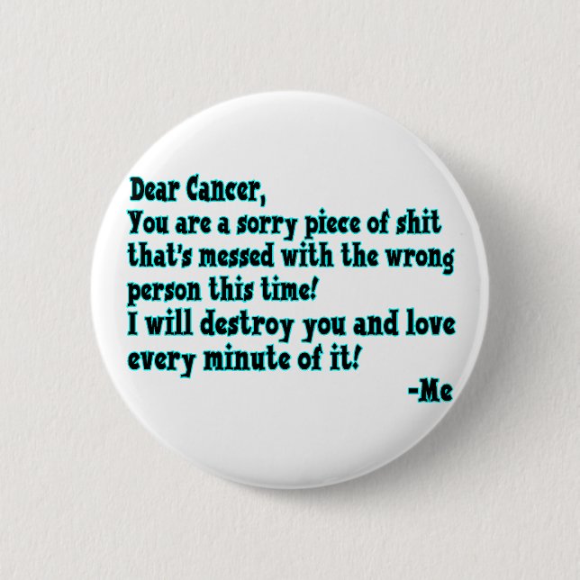 Buchstabe zum Krebs Button (Vorderseite)