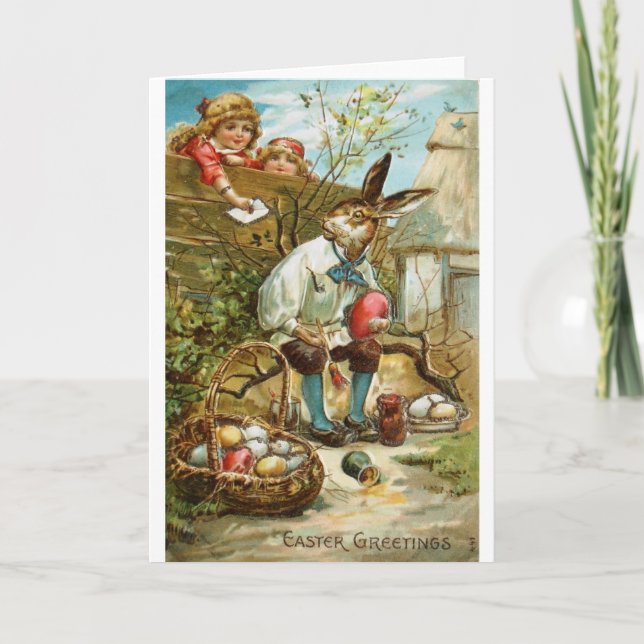 Buchstabe zum Osterhasen Feiertagskarte (Vorderseite)