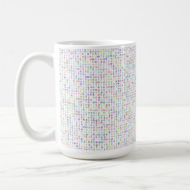 Buchstaben 15oz Tasse (Links)