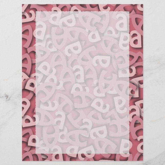 Buchstaben a, rosa (Vorderseite)