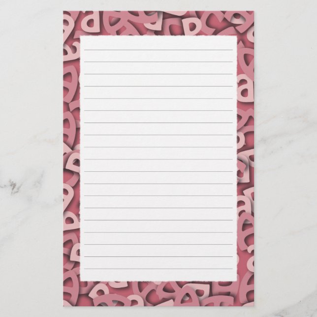 Buchstaben a, rosa briefpapier (Vorderseite)