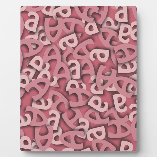 Buchstaben a, rosa fotoplatte (Vorderseite)