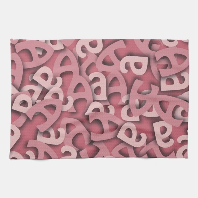 Buchstaben a, rosa küchentuch (Horizontal)