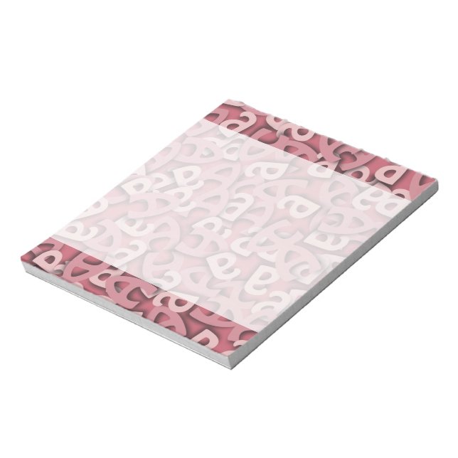 Buchstaben a, rosa notizblock (Rotiert)