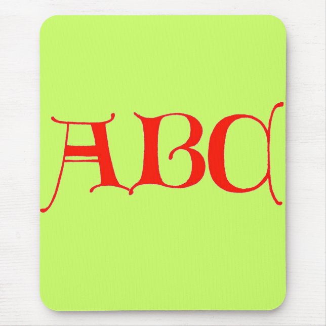 Buchstaben ABC Mauspad (Vorne)