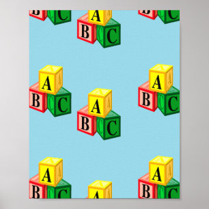 Buchstaben abc poster