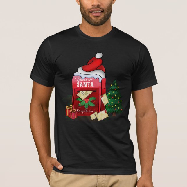Buchstaben an Santa Mailbox T-Shirt (Vorderseite)