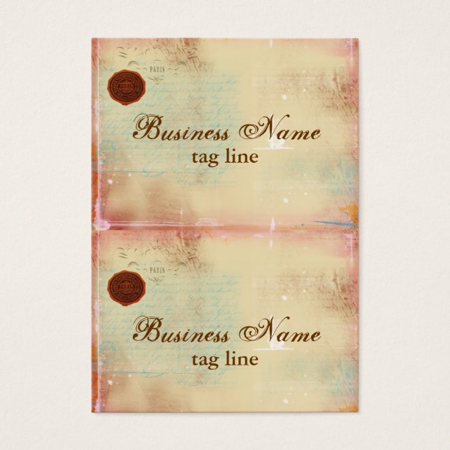 Buchstaben aus Paris Elegante Mini-Card-Tags (Vorderseite)