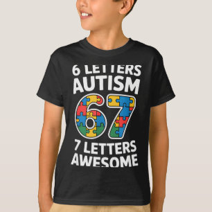 Buchstaben Autismus Awesome 67 Bewusstseins-Illust T-Shirt
