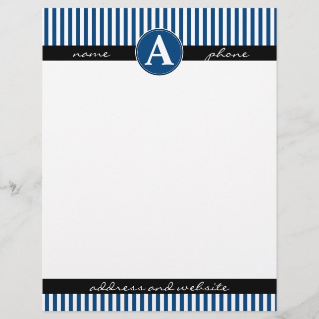 Buchstaben, benutzerdefiniert und Mit Monogramm Briefbogen (Vorderseite)