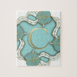 Buchstaben c Monogramm Puzzle