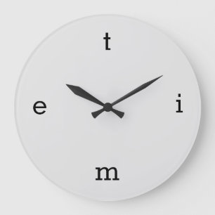 Buchstaben der TIME Große Wanduhr