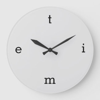 Buchstaben der TIME Große Wanduhr