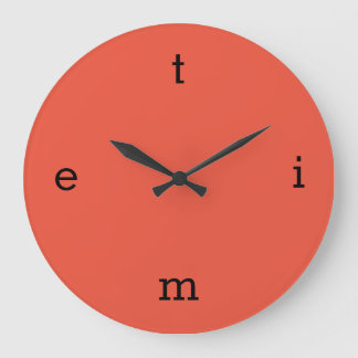 Buchstaben der TIME Square Wanduhr