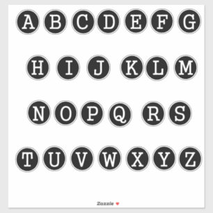 Buchstaben des Alphabet-Schreibtischstils Aufkleber