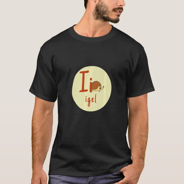 Buchstaben des deutschen Alphabets I Igel T-Shirt (Vorderseite)