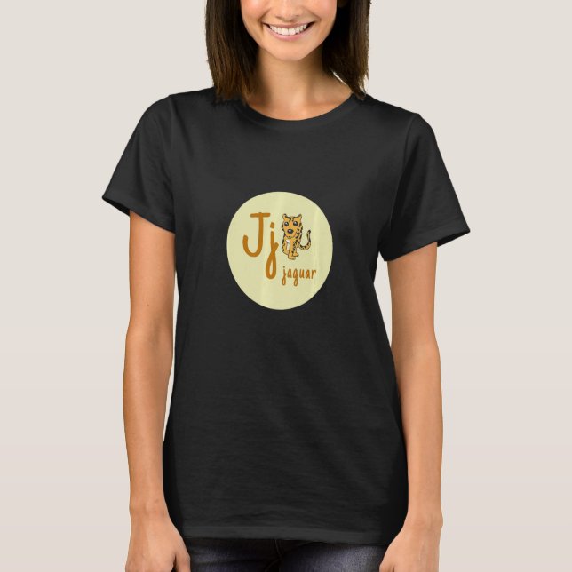Buchstaben des deutschen Alphabets J Jaguar T-Shirt (Vorderseite)