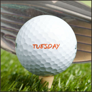 Buchstaben-Design Dienstag in Orange Golfball