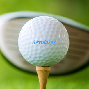 Buchstaben-Design Samstag in Himmelblau Golfball