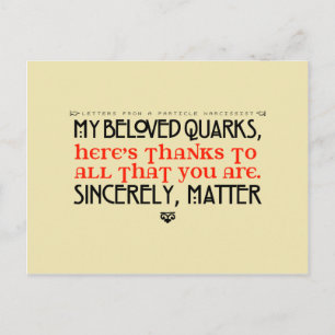 Buchstaben einer Brustkarte Postkarte