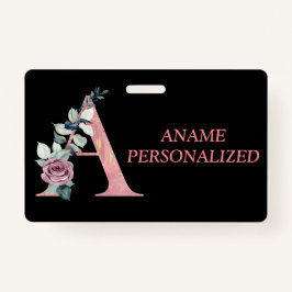 Buchstaben eines Monogrammes mit floralen Buchstab Ausweis