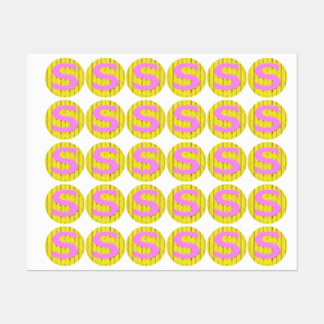 Buchstaben Etiketten (Blatt)