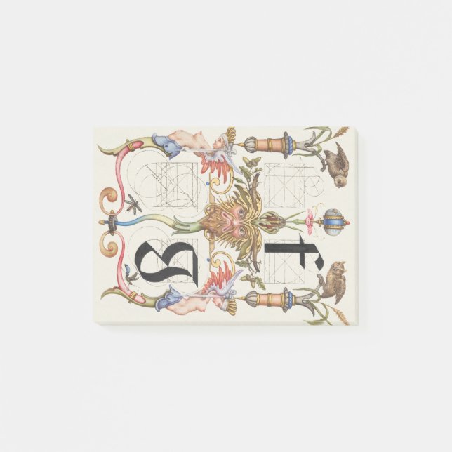 Buchstaben f und g Alphabet Post-it Klebezettel (Vorderseite)